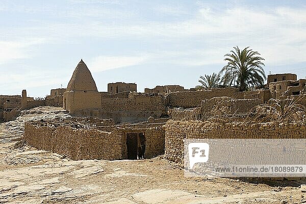 Lehmhäuser  Altstadt  Oase Bahariya  Libysche Wüste  Lehmziegel-Bau  Lehmbauten  Ägypten  Afrika