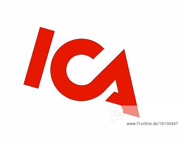 ICA Gruppen  gedrehtes Logo  Weißer Hintergrund B