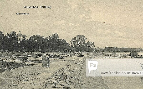 Ostseebad Haffkrug  Elisabethbad  Schleswig-Holstein  Deutschland  Ansicht um ca 1900-1910  digitale Reproduktion einer historischen Postkarte  Europa