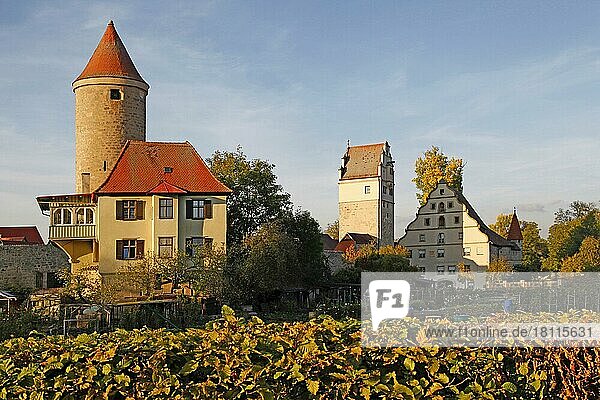 Salwartenturm  Nördlinger Tor  Museum 3. Dimension  Dinkelsbühl  Mittelfranken  Bayern  Deutschland  Europa