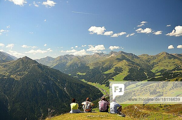 Hiker  Rest  View  Zillertal  Tyrol  Austria  Europe