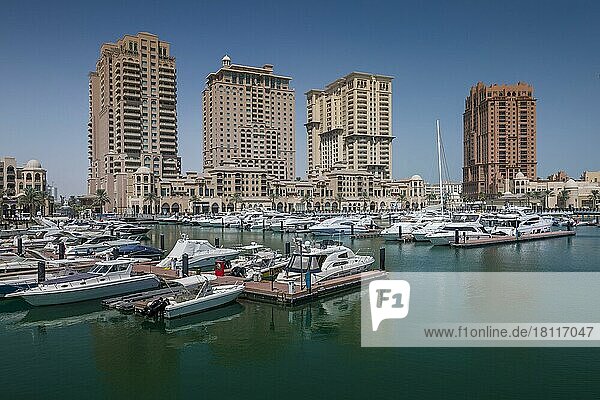 Yachthafen  The Pearl  Doha  Emira  Katar  Vereinigte Arabische Emirate  Asien