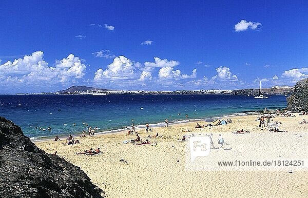 Playa Papagayo  Lanzarote  Canary Islands  Spain  Europe
