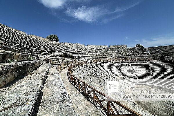 Amphitheater von Hierapolis in Denizli  Türkei. Hierapolis war eine antike griechisch-römische Stadt in Phrygien