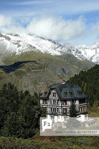 Villa Cassel auf der Riederfurka  Wallis  Goms  Pro Natura Naturschutzzentrum Aletsch  Aletschgebiet
