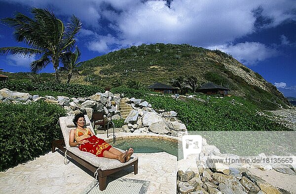 Wellnessbereich des Peter Island Beach Resorts auf Peter Island  Britische Jungfernsinseln  Karibik