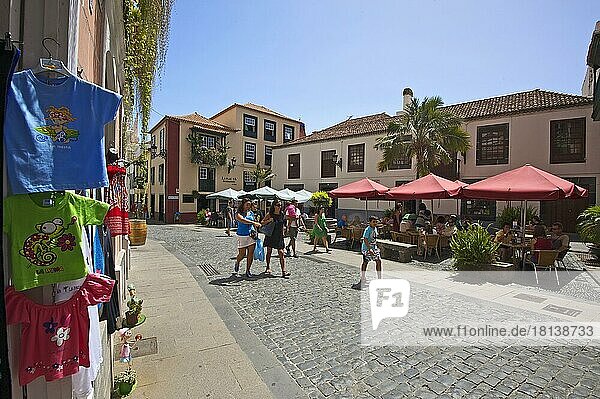 Placeta de Borrero in der Altstadt von Santa Cruz de La Palma  La Palma  Kanarische Inseln  Spanien  Europa