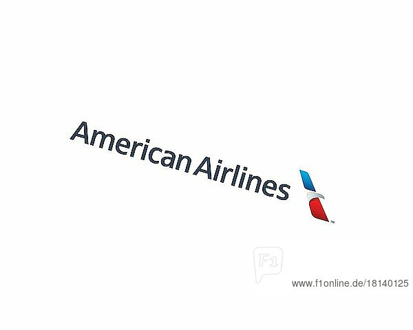 American Airline  gedrehtes Logo  Weißer Hintergrund B