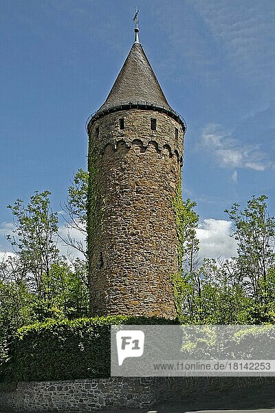 Bürgerturm  erbaut im 14. Jahrhundert  Herborn  Lahn-Dill-Kreis  Hessen  Deutschland  Europa