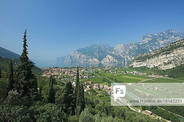 Blick auf Torbole am Gardasee  Trentino  Italien  Europa