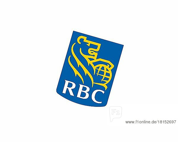 Royal Bank of Canada  gedrehtes Logo  Weißer Hintergrund B
