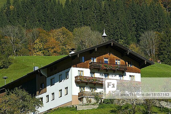 Bauernhof bei Unken  Pinzgau  Salzburger Land  Österreich  Europa