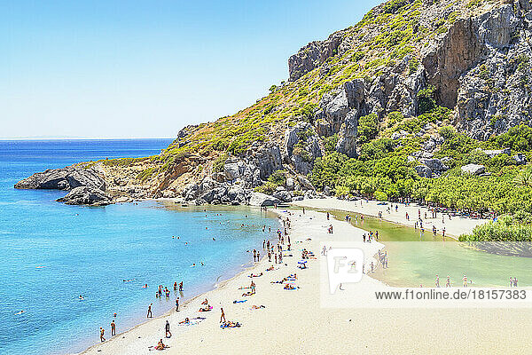 Preveli Beach  Rethymno  Kreta  Griechische Inseln  Griechenland  Europa