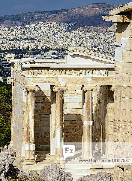 Der Tempel der Athena Nike  Akropolis  UNESCO-Weltkulturerbe  Athen  Attika  Griechenland  Europa