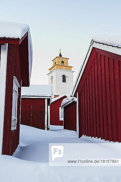 Altstadt von Gammelstad  UNESCO-Welterbe  Lulea  Norrbotten  Norrland  Schwedisch-Lappland  Schweden  Skandinavien  Europa