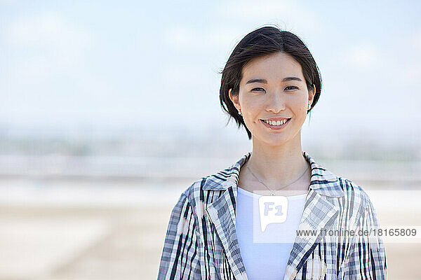 Young Japanese woman outdoor portrait
