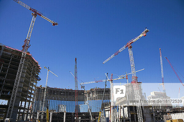 Construction at CityCenter Las Vegas  Las Vegas  Nevada  USA