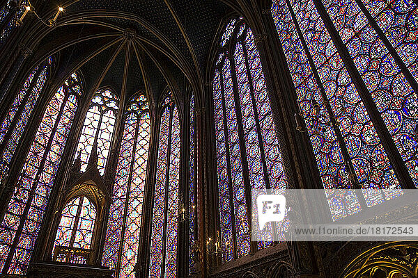 Upper Chapel of Sainte Chapelle  Ile de la Cite  Paris  France