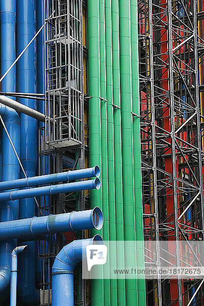 Detail  Pompidou Centre  Paris  Ile de France  France
