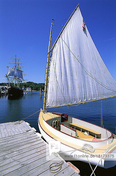 Sailboat  Mystic Seaport  Mystic  Connecticut  USA