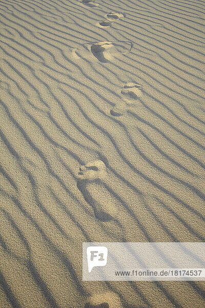 Footprints on Sand  Dune du Pilat  Arcachon  France