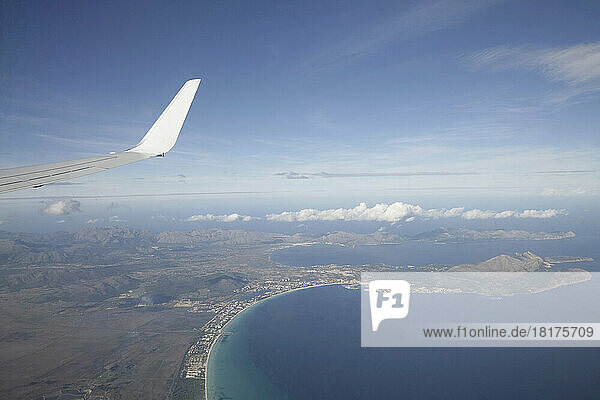 View from Airplane  Majorca  Balearic Islands