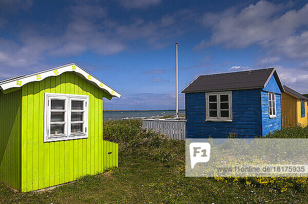 Beach Huts  Aeroskobing  Aero Island  Jutland Peninsula  Region Syddanmark  Denmark  Europe