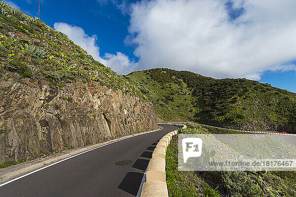Mountain Pass Road  Teno Mountains  Masca  Tenerife  Canary Islands  Spain