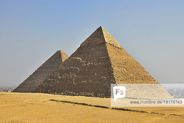Pyramids of Giza  Giza  Cairo  Egypt  Africa