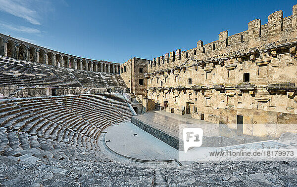 Das antike roemische Theater von Aspendos  Aspendos Ancient City  Antalya  Tuerkei |The ancient Roman Theatre of Aspendos  Aspendos Ancient City  Antalya  Turkey|