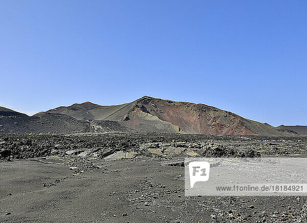 Spain  Canary Islands  Volcanic landscape of Timanfaya National Park