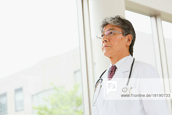 Japanese doctor in the hallway