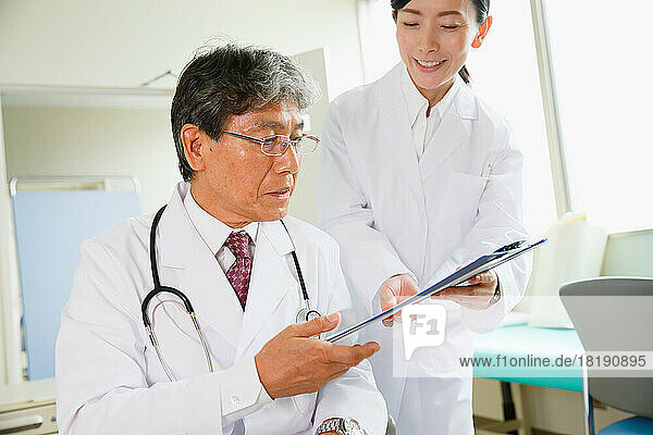 Japanese doctor in the clinic room
