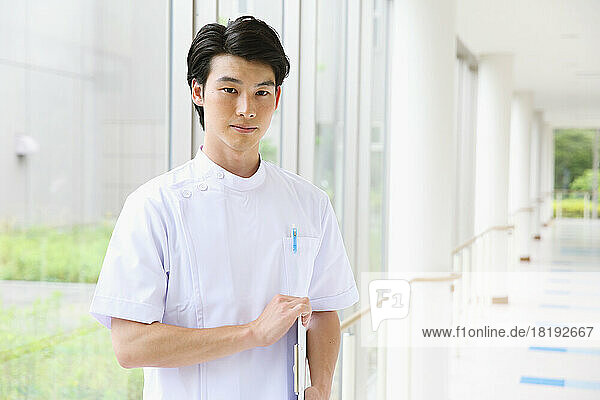 Young Japanese male nurse
