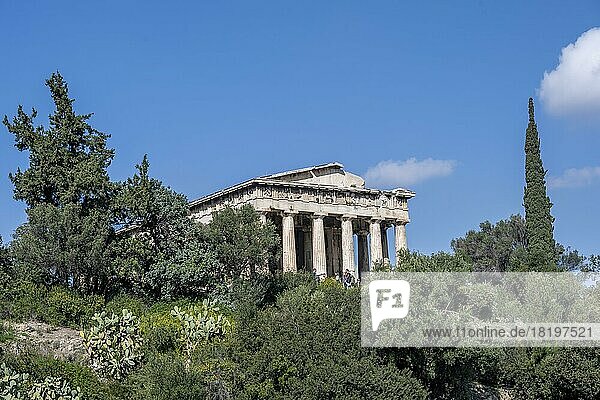 Tempel des Hephaistos  Griechische Agora von Athen  antike Ausgrabungsstätte  Athen  Attika  Griechenland  Europa