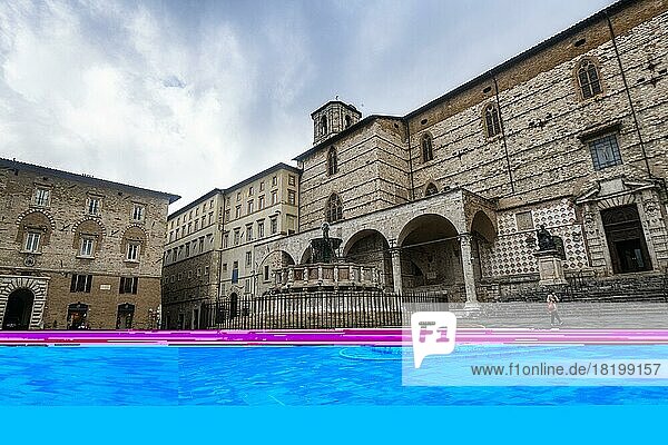 Perugia cathedral  historic center of Perugia  Italy  Europe
