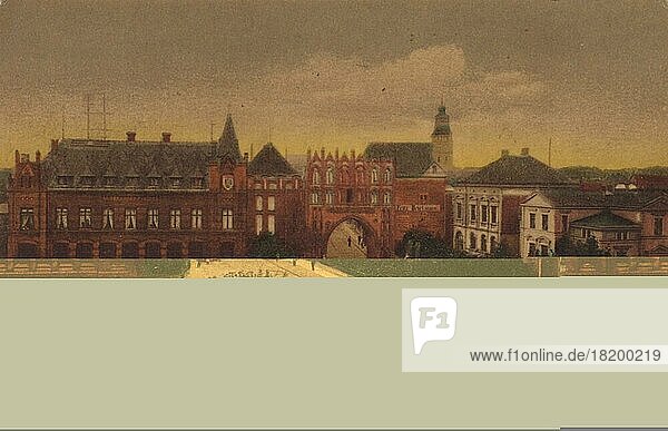 Malchin in Mecklenburg-Vorpommern  Deutschland  Ansicht um ca 1910  digitale Reproduktion einer historischen Postkarte  public domain  aus der damaligen Zeit  genaues Datum unbekannt  Europa