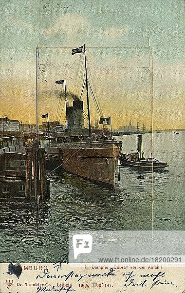 Hamburg  Deutschland  Postkarte Text  Ansicht um ca 1910  Historisch  digitale Reproduktion einer historischen Postkarte  public domain  aus der damaligen Zeit  genaues Datum unbekannt  Europa