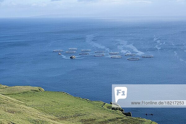 Fischzuchtbecken im Meer  Trotternish  Isle of Skye  Innere Hebriden  Schottland  Großbritannien  Europa
