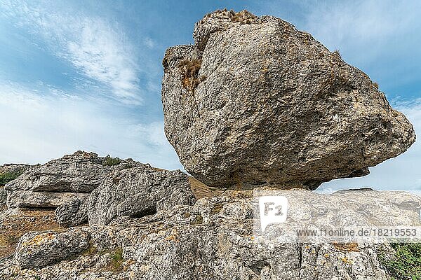 Seltsam geformte Felsen im Chaos von Nimes le Vieux im Cevennen-Nationalpark. Unesco-Welterbe. Fraissinet-de-Fourques  Lozere  Frankreich  Europa