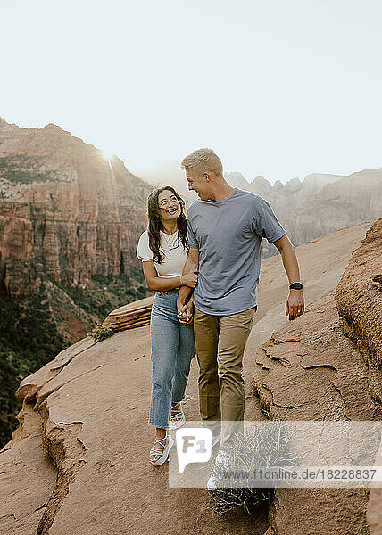 Happy Couple at Zion Overlook