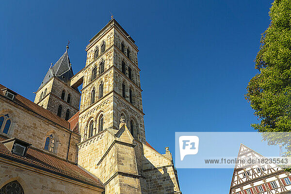 Germany  Baden-Wurttemberg  Esslingen  Bell tower of St. Dionys church