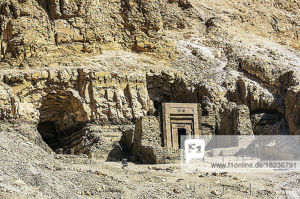 Egypt  Luxor Governorate  Entrance of tomb near Temple of Hatshepsut