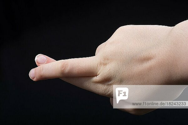 Gekreuzte Finger Symbol Aberglaube Glück oder Lüge Geste
