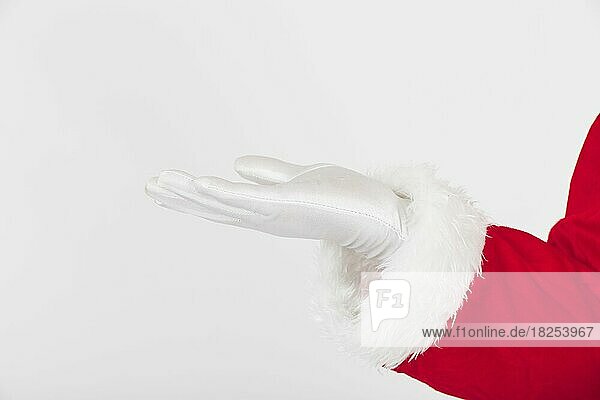 Weihnachtsmann Hand im Handschuh. Auflösung und hohe Qualität schönes Foto