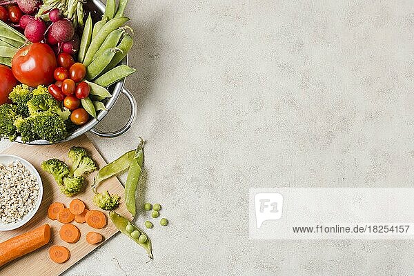 Ansicht von oben Schüssel gesundes Essen mit Kopie Raum. Auflösung und hohe Qualität schönes Foto