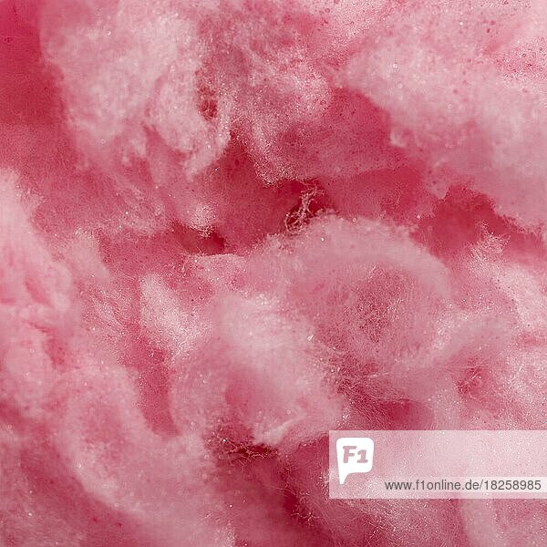 Flachgelegte rosa Zuckerwatte