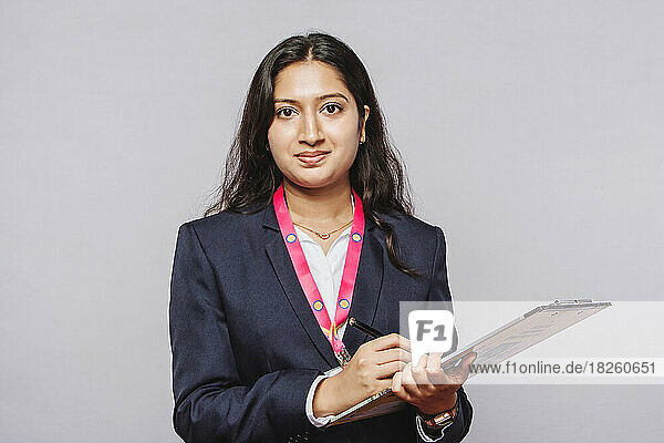 The Beautiful smiling business woman portrait. Smiling female re