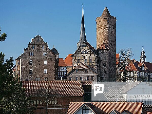 Hinterburg mit Hinterturm ist eine von 5 Burgen in der Stadt Schlitz  Vogelsbergkreis  Mittelhessen  Deutschland  Europa