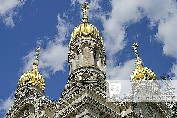 Russisch-Orthodoxe Kirche der heiligen Elisabeth Neroberg Wiesbaden Hessen Deutschland Europa